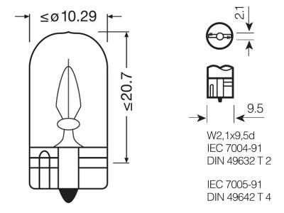 OSRAM ORIGINAL 12V W2W