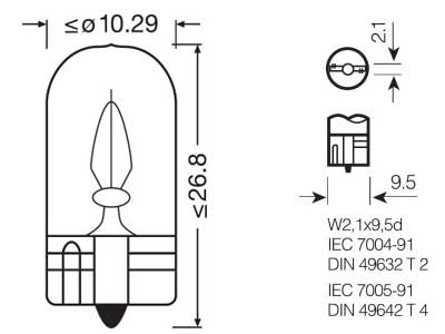 OSRAM ORIGINAL 12V W3W