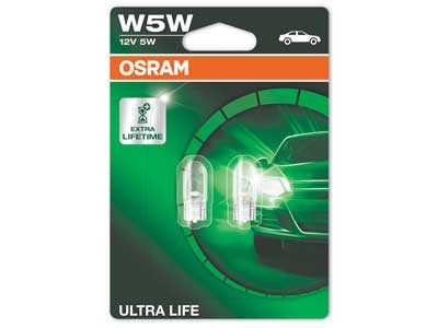 OSRAM ULTRA LIFE 12V W5W DOUBLE BLISTER