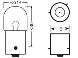 OSRAM ORIGINAL 12V 10W RY10W BAU15S AMBER