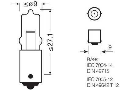 OSRAM ORIGINAL 12V 5W BA9S