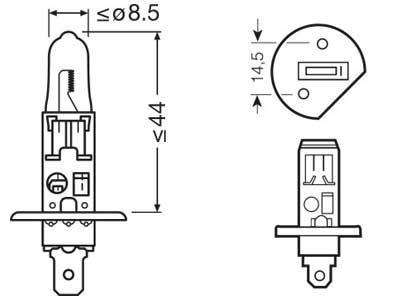 OSRAM ORIGINAL 12V H1