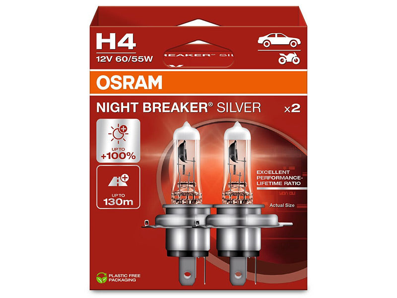 OSRAM NIGHT BREAKER 12V H4 SILVER