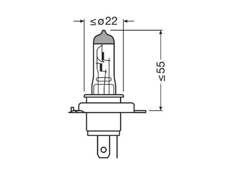 OSRAM ULTRA LIFE 12V H4 SINGLE