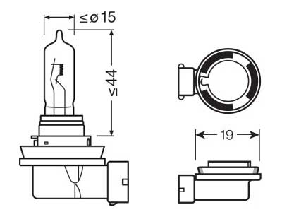 OSRAM ORIGINAL H9 12V 65W PGJ19-5