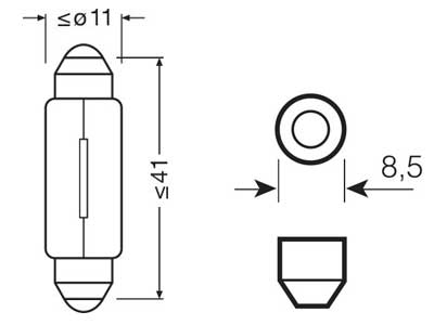 OSRAM ORIGINAL 24V 3W SV8,5-8