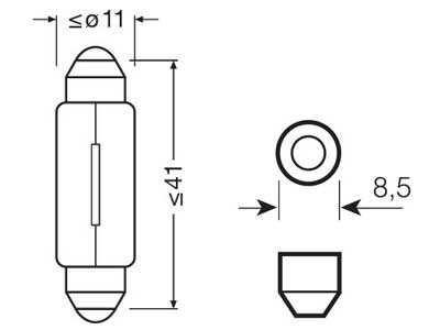 OSRAM ORIGINAL 24V 5W SV8,5-8