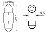 OSRAM ORIGINAL 12V 10W SV8,5-8 31MM