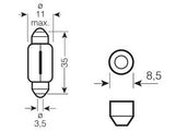 OSRAM ORIGINAL 12V 10W SV8,5-8 36MM