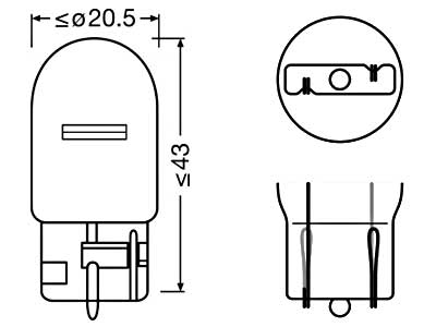 OSRAM ORIGINAL 12V W21W