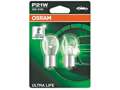 OSRAM ULTRA LIFE 12V P21W DOUBLE BLISTER