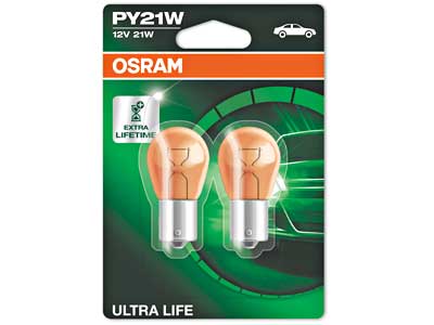 OSRAM ULTRA LIFE 12V PY21W DOUBLE BLISTER #