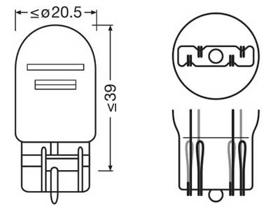 OSRAM ORIGINAL 12V W21/5W
