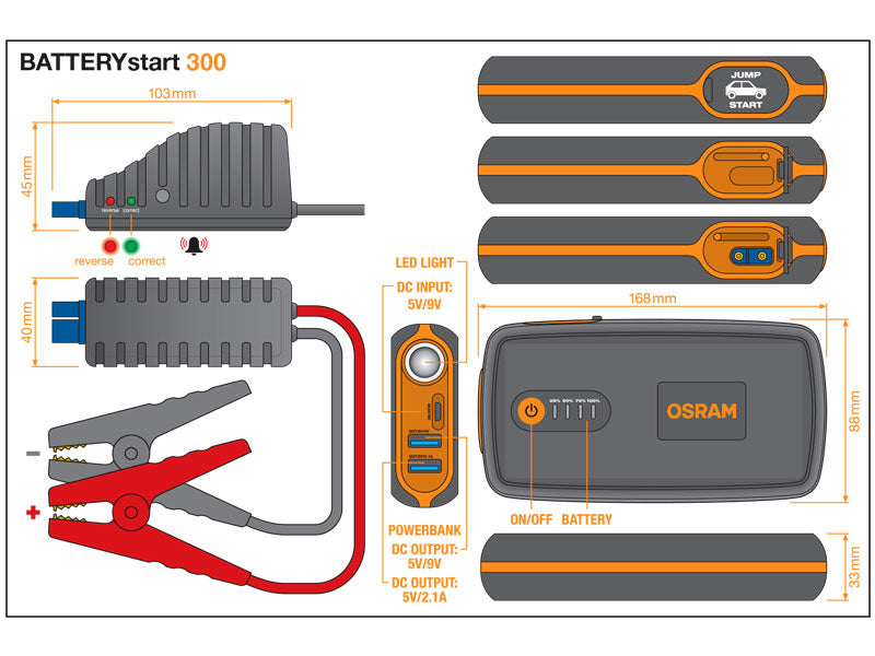 OSRAM APUKÄYNNISTIN 300/1500A