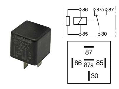 RELE 24V 10/22A 5-N. 87A, VASTUS, ILMAN PIDINTÄ