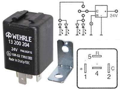 VILKKURELE LED 24V 4-NAP