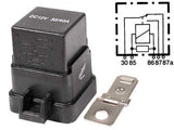 RELE 12V 30/40A VASTUKSELLA,HAMEELLA