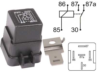RELE 24V 10/20A HAMEELLA