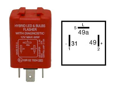 VILKKURELE LED 12V 3-NAP. MAX 60W