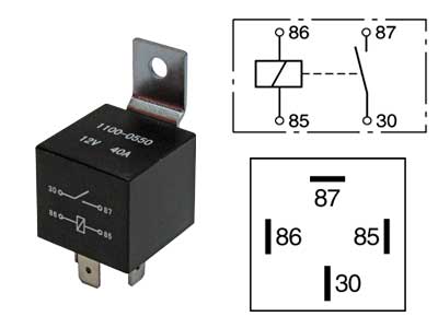 RELE 12V 40A 4-NAP.