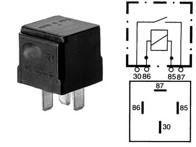 RELE 6V 30A 4-NAP.