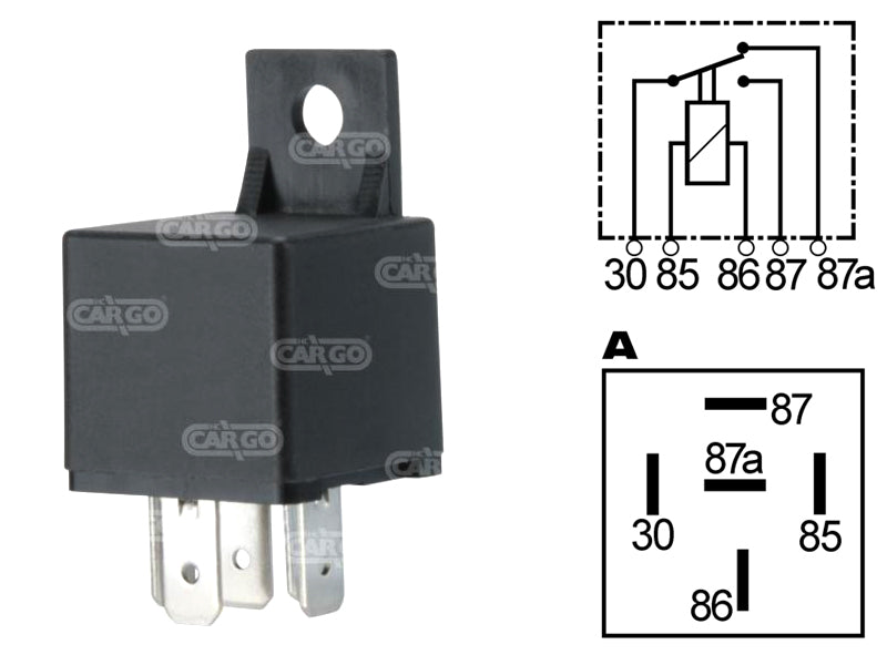 RELE 24V 10/22A , A-KYTKENTÄ