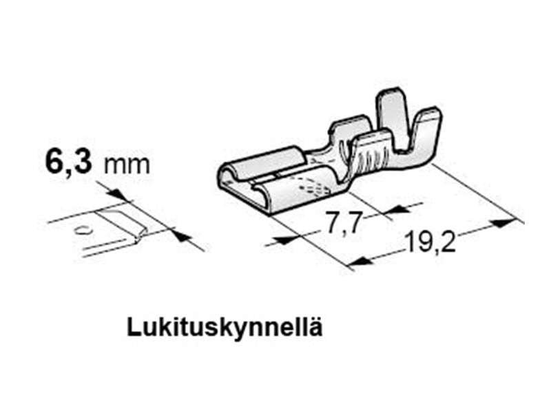 LIITIN 6,3 NAAR 0,5-1.5MM JOHDOLLE