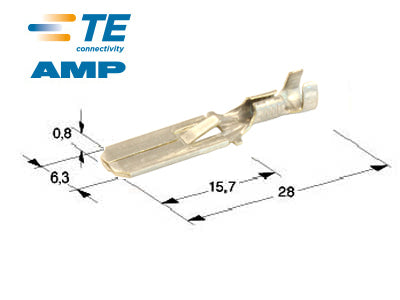 LIITIN 6,3 U. AMP 0,8-2,1MM2 ESIPURISTETTU