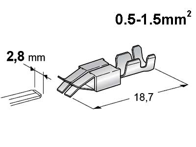 LIITIN AMP  JPT 2.8 0,5-1,5MM2
