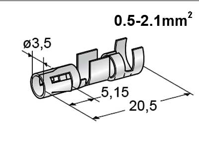 LIITIN 3,5MM NAARAS 0,5-2,1MMM2