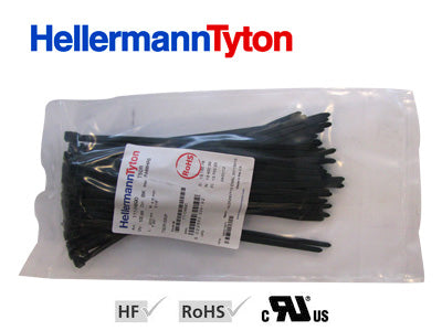 HELLERMAN NIPPUSIDE 100KPL 100X2,5 MUSTA