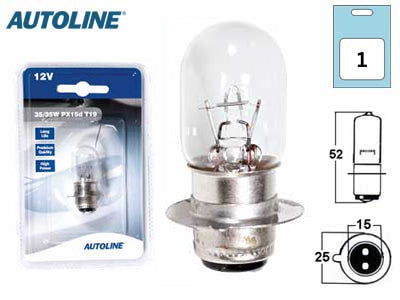 POLTTIMO 12V 35/35W PX15D AUTOLINE