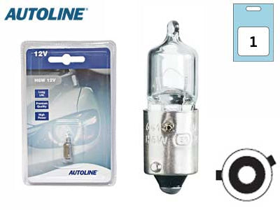 POLTTIMO AUTOLINE 12V H6W BAX9S BLISTER
