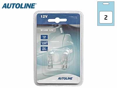 POLTTIMOPARI AUTOLINE 12V 16V W16W T10 LASIKANTA BLISTER