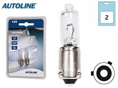POLTTIMO 12V 21W BAY9S /2KPL BLISTER