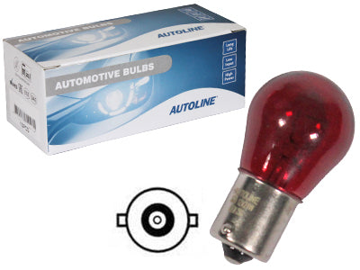 POLTTIMO AUTOLINE 12V 21W P21W BA15S PUNAINEN
