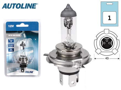 POLTTIMO  AUTOLINE 12V H19 60/55W BLISTER
