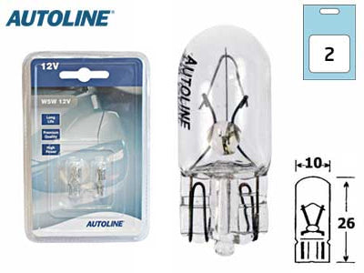 POLTTIMOPARI AUTOLINE 12V 5W T10 BLISTER