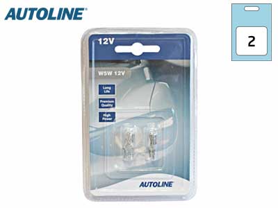 POLTTIMOPARI AUTOLINE 12V 5W T10 BLISTER