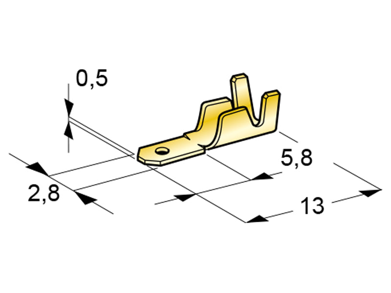 LIITIN FASTON 2,8X0,5 0,5-1MM2 ##