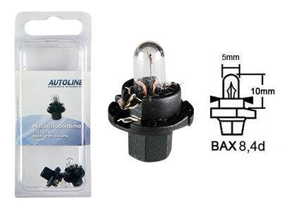 POLTTIMOPARI 12V 1.2W BAX 8.4D  MUSTA BLISTER