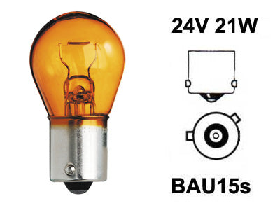 POLTTIMO 24V 21W BAU15S ORANSSI