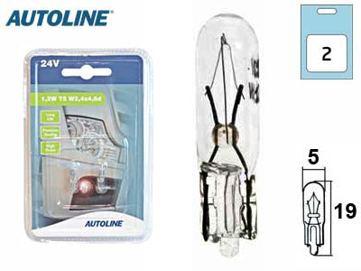 POLTTIMOPARI AUTOLINE 24V 1,2W  BLISTER