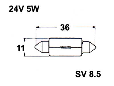POLTTIMO 24V 5W 11X38MM