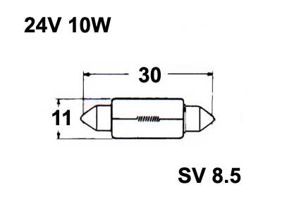 POLTTIMO 24V 10W 10X31MM
