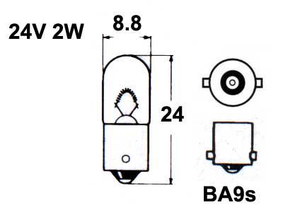 POLTTIMO 24V 2W BA9S