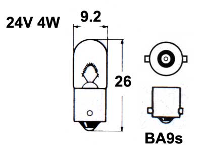 POLTTIMO AU-LITE 24V 4W BA9S