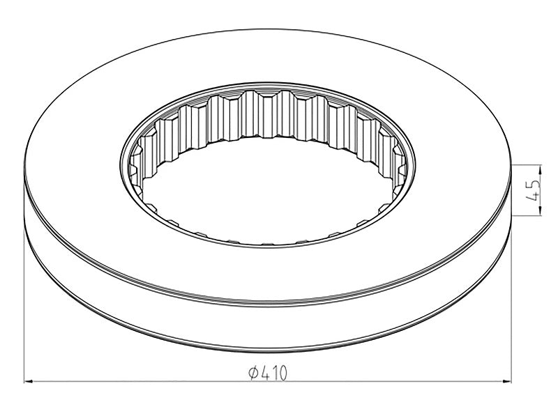 PE JARRULEVY 410MM VOLVO KIINTEÄ ETU/TAKA/TELI