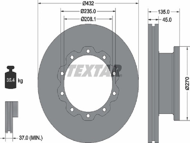 TEXTAR JARRULEVY 432MM MAN TGA TAKA
