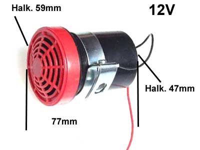 PERUUTUSHÄLYTIN 12V